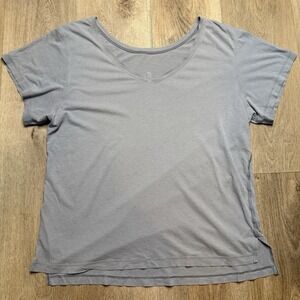 Lululemon Jericho V Neck Tee Shirt Gray Size 6